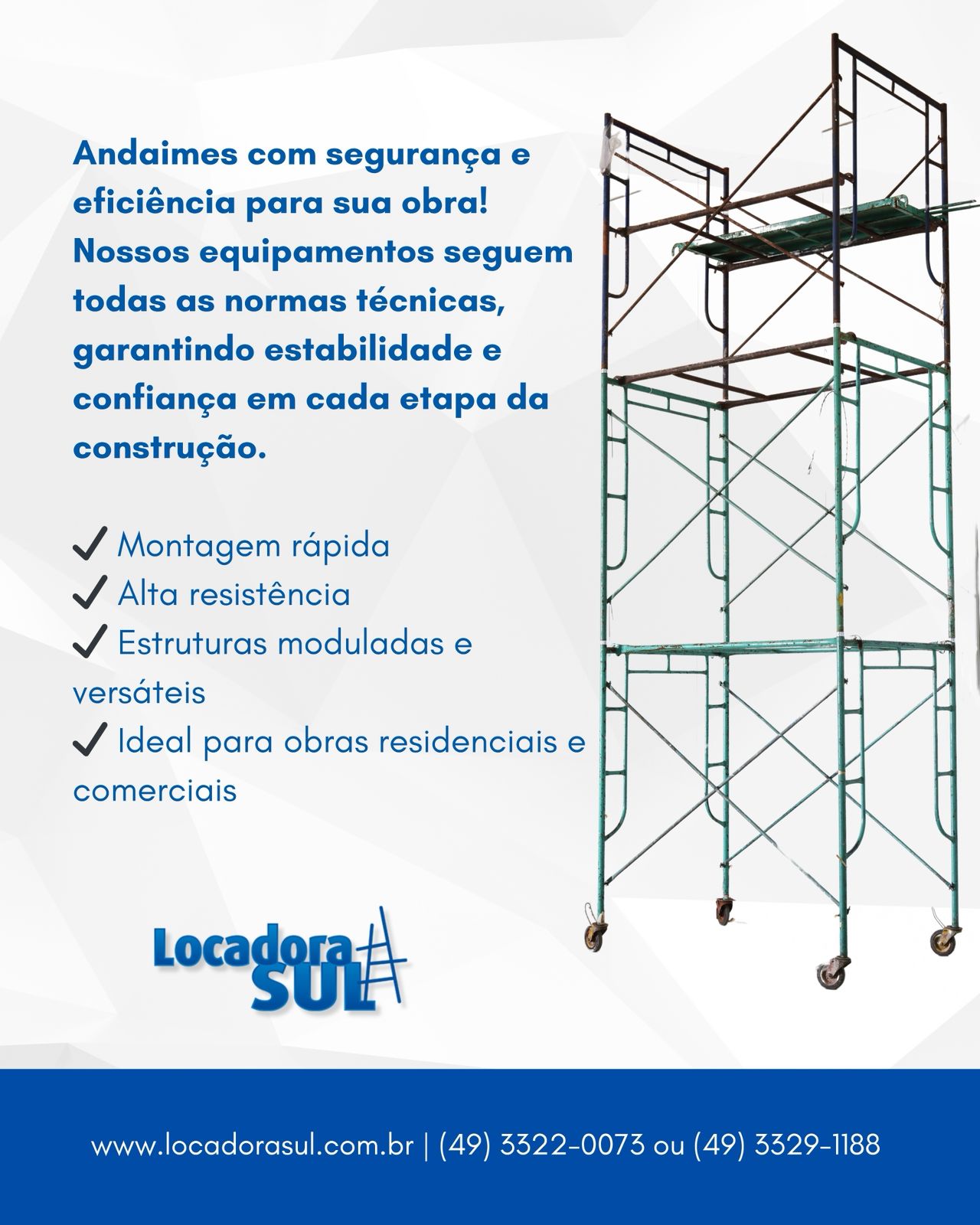Locadora Sul - Locação de Equipamentos para Construção Civil | Chapecó SC